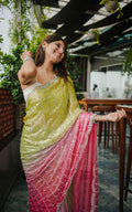 Mahendi Fendy Satin Wedding Saree