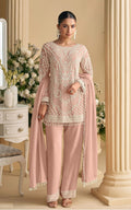 Georgette Party Wear Semi-Stitched Pakistani Suit with Dupatta