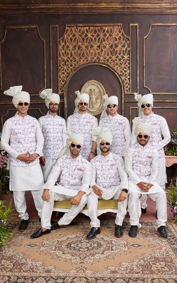 Multi Colour Kurta Pajama 3 Pcs Set