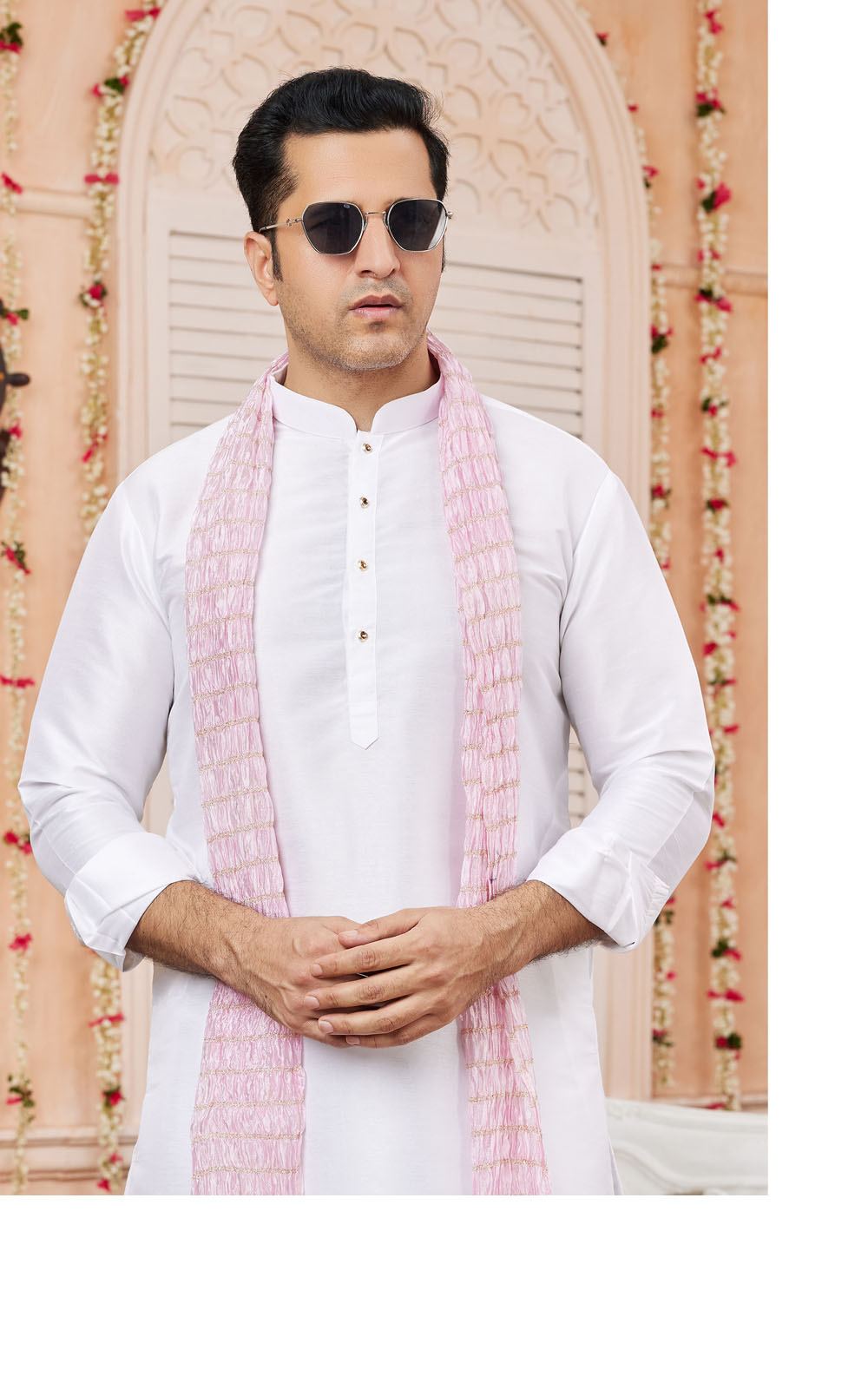 Off White Straight Kurta Pajama