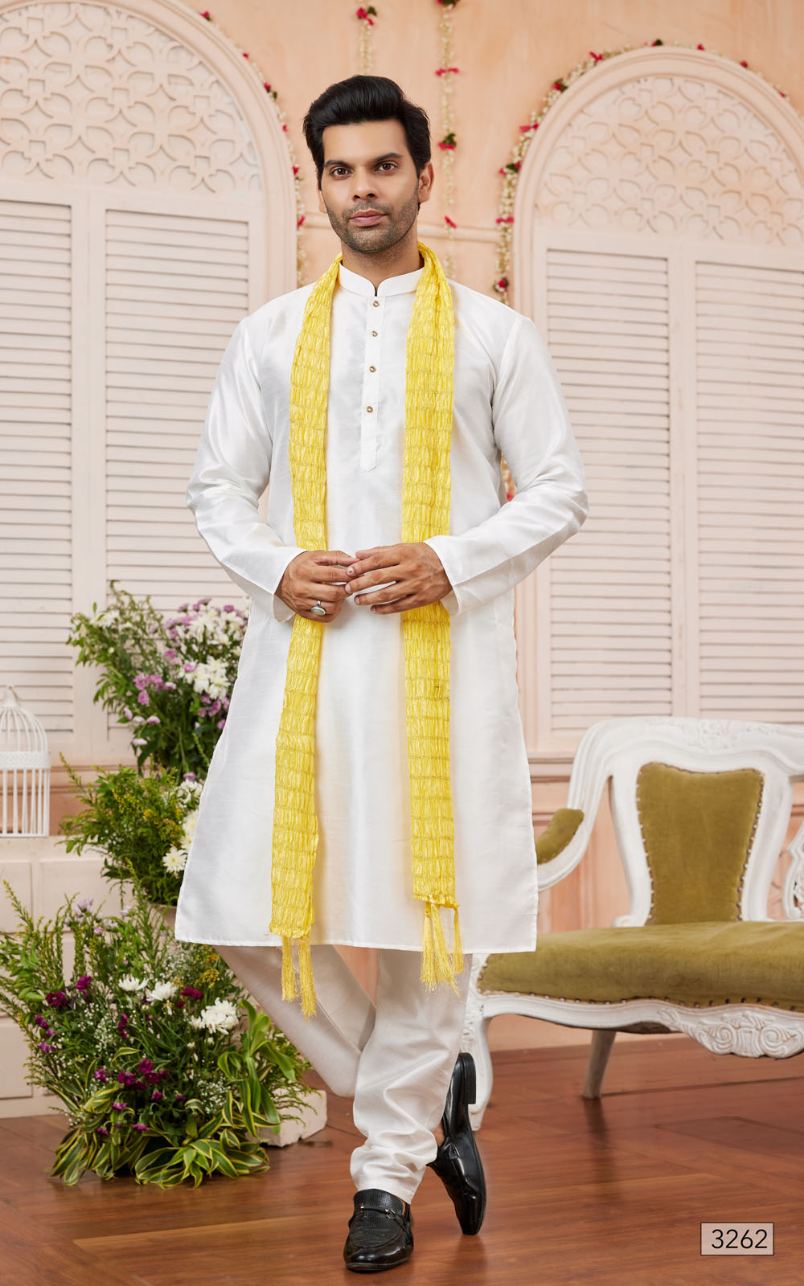 Cream Straight Kurta Pajama