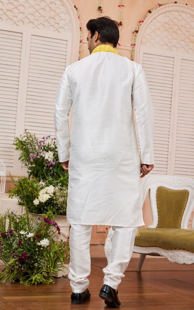 Cream Straight Kurta Pajama
