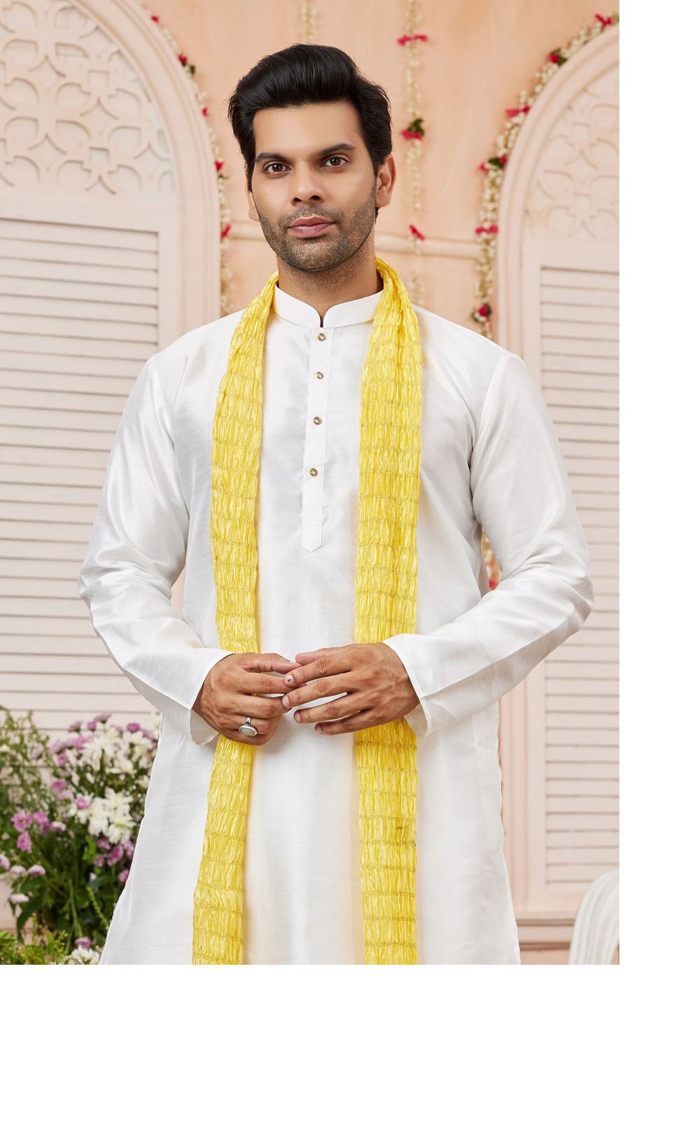 Cream Straight Kurta Pajama
