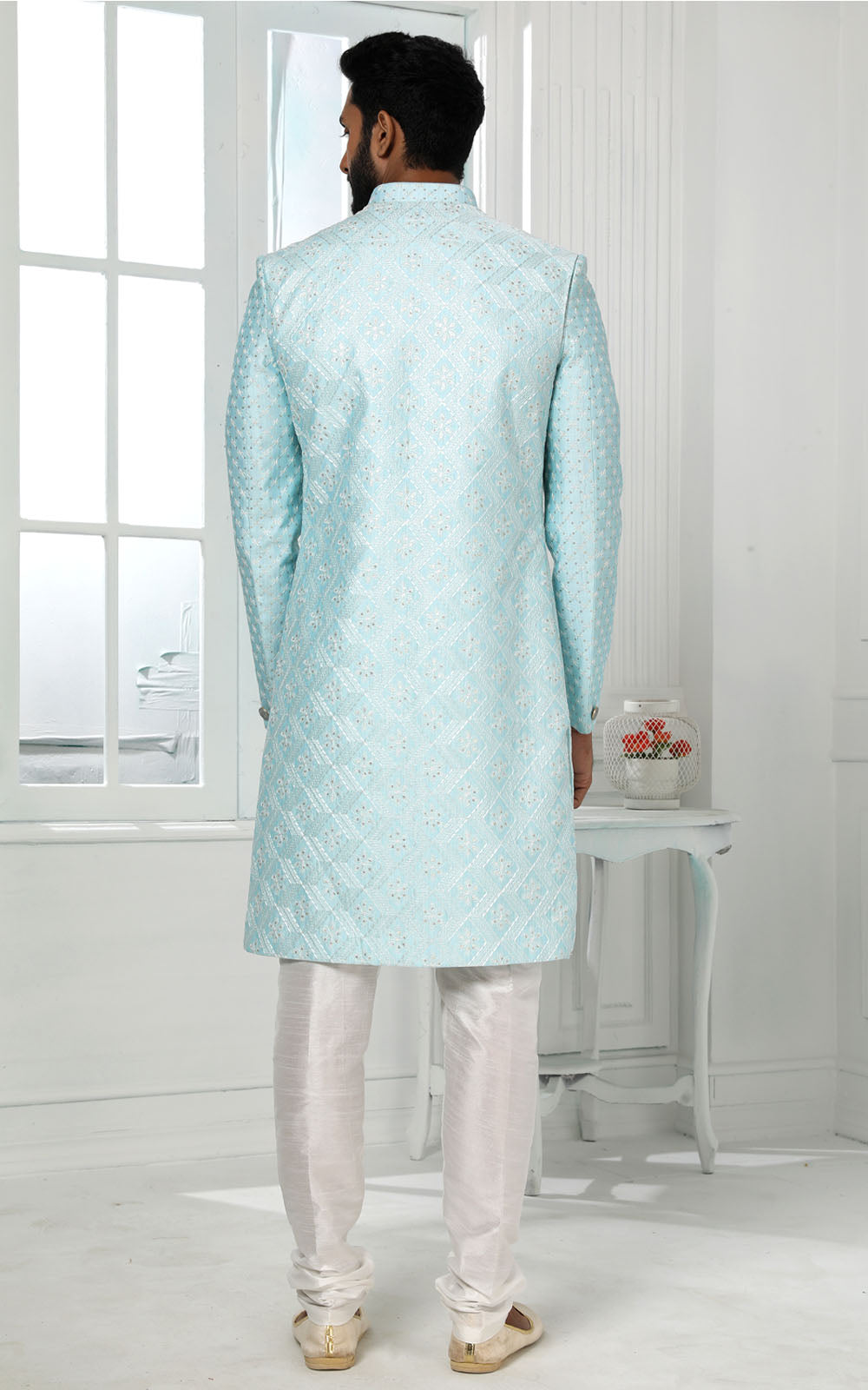 Sky Blue Indo-Western with Jacket