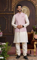 Cream Kurta Pajama – 3 Piece Set for Men