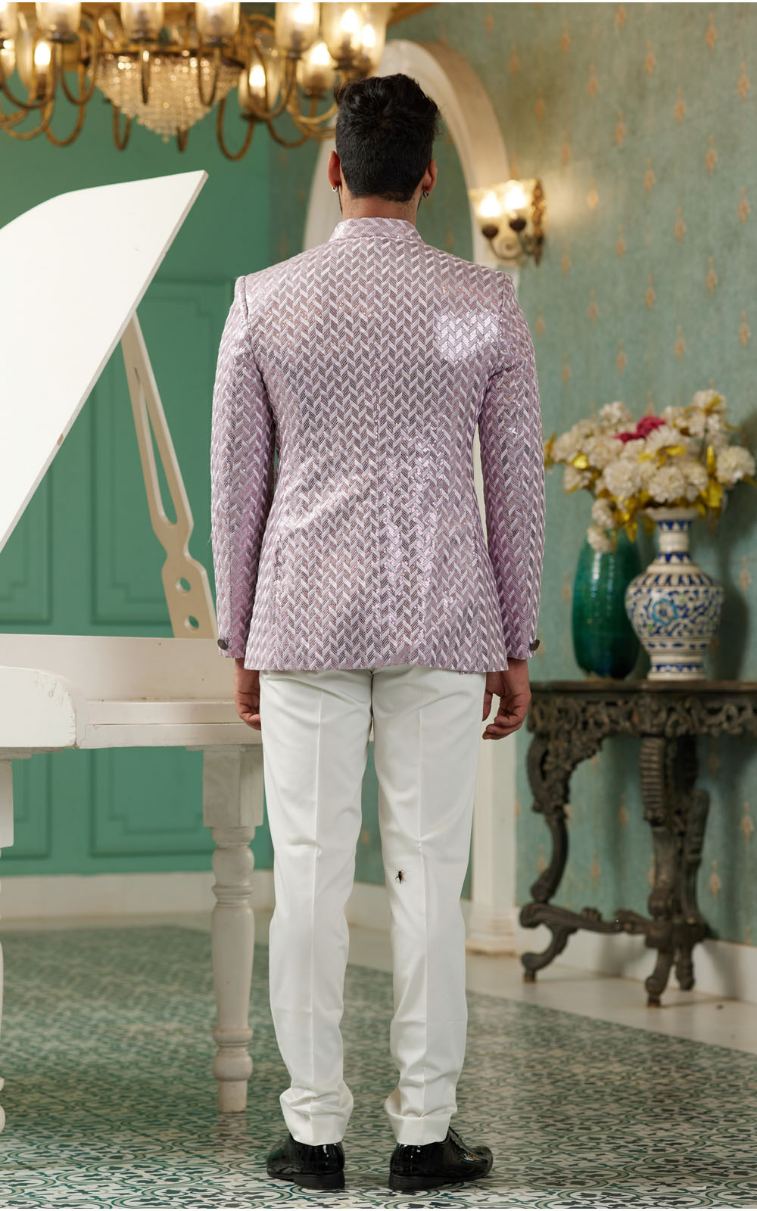 Onion Pink Bandhgala Jodhpuri Suit