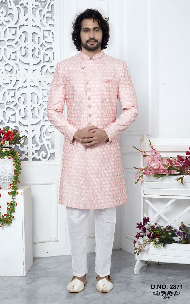 Pink Art Silk Indo-Western