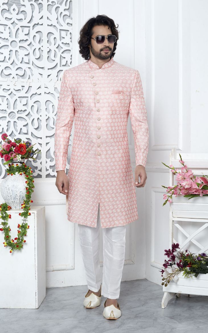 Pink Art Silk Indo-Western