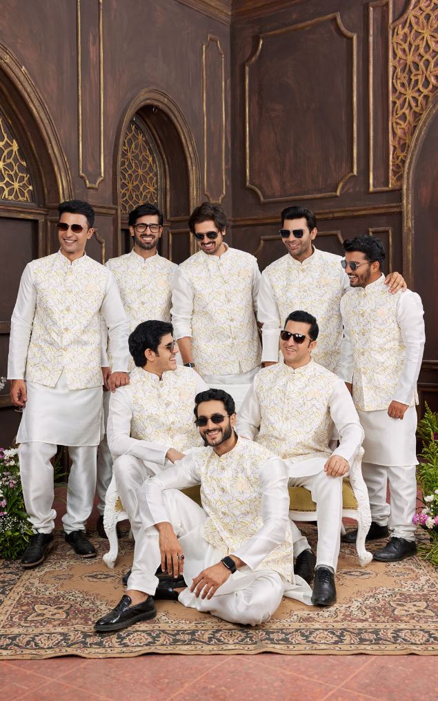 Yellow Kurta Pajama 3 Pcs Set