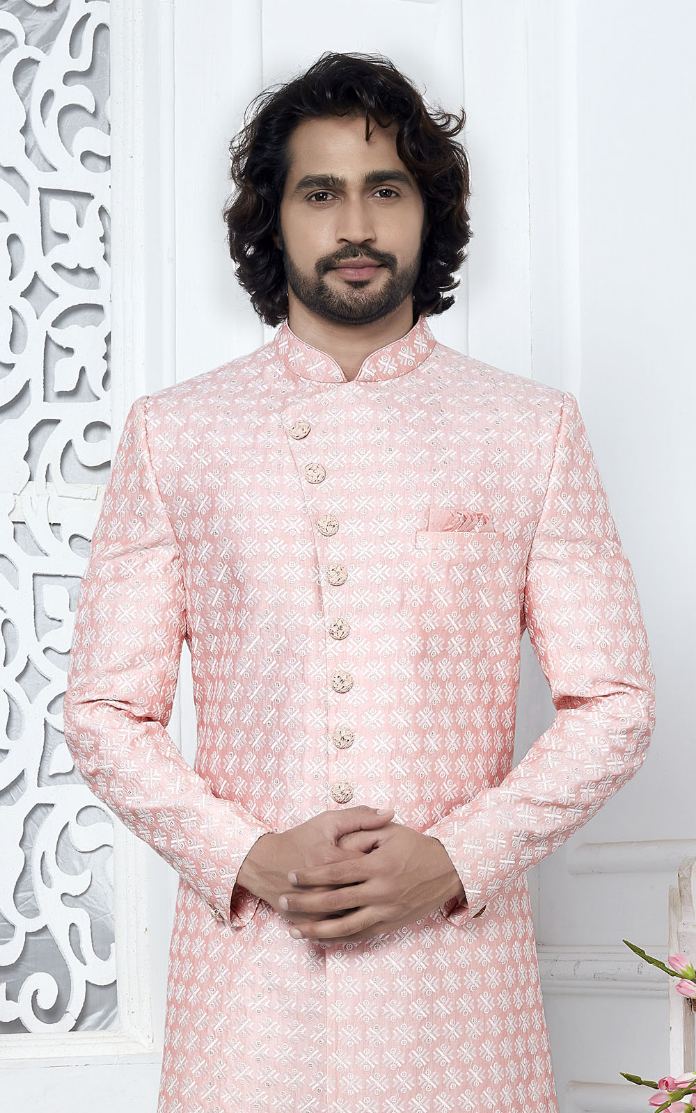 Pink Art Silk Indo-Western
